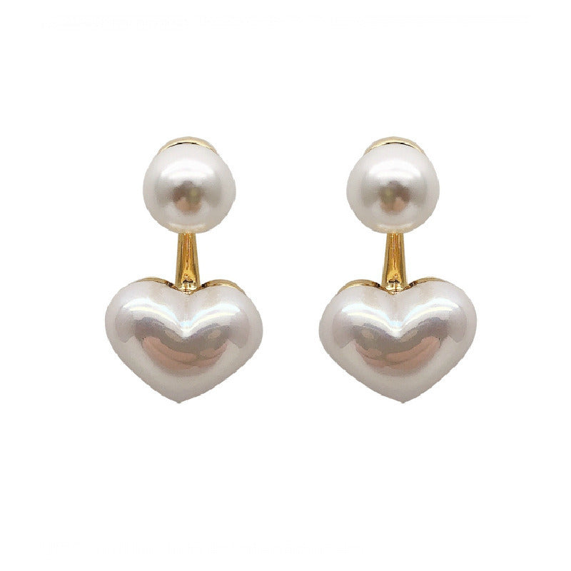 1 Pearl Heart Earings