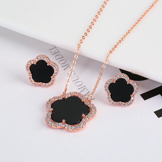 Gold & Black Flower Set