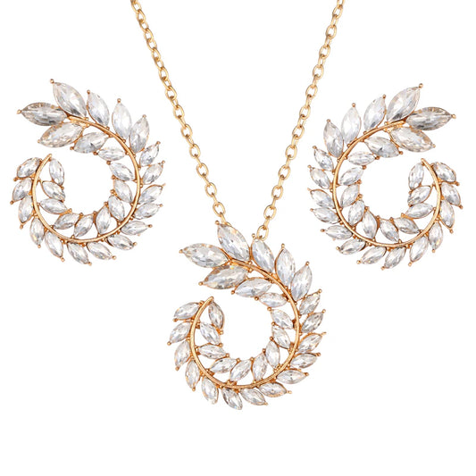 6 Spiral White Diamond Set